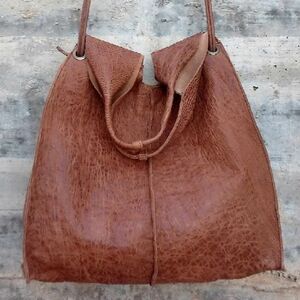Handcrafted Genuine Leather Hobo Crossbody Bag, Zipper Pocket, Magnetic Closure